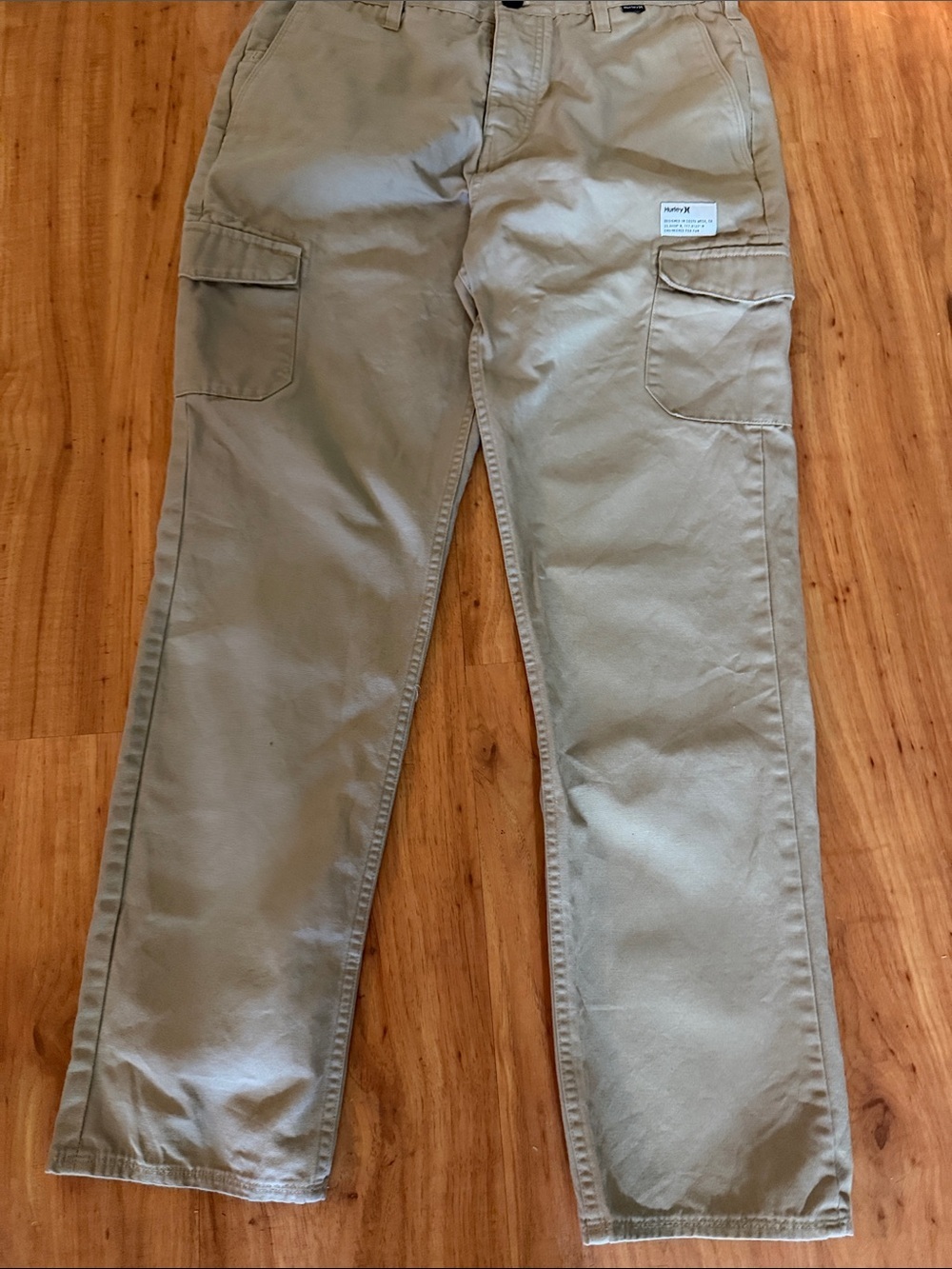 Hurley Beige Cargo Pants - Tan Utility Trousers - Picture 7 of 12